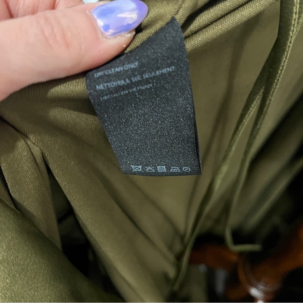 BHLDN‎ Elegant Olive Green Ruffle Maxi Sleeveless Dress 20W - Picture 6 of 10